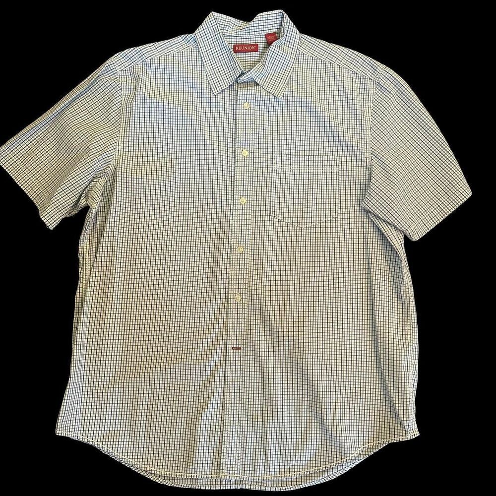 Reunion Men's Plaid Short Sleeve Button Down Shirt XL - Picture 1 of 7